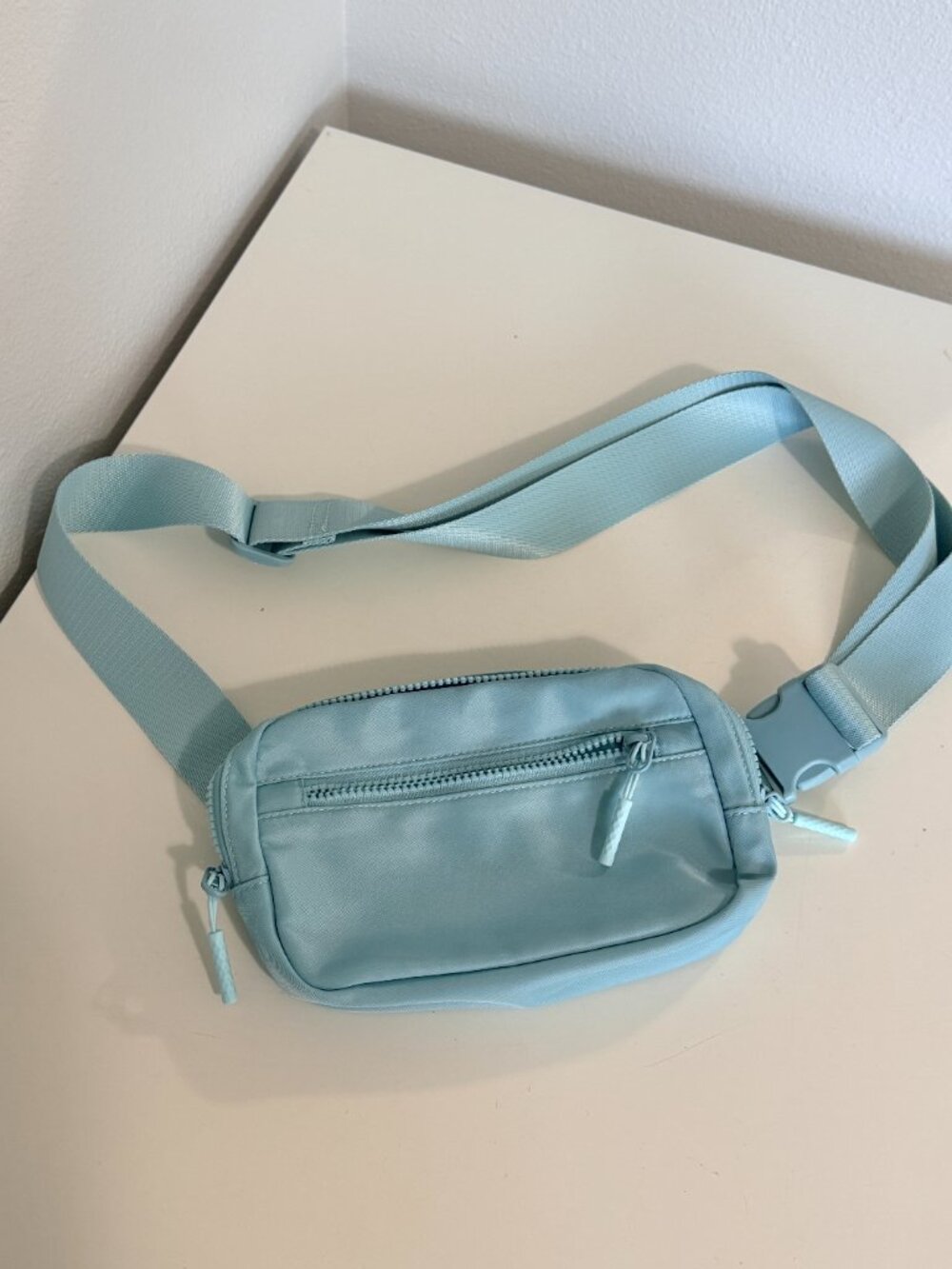 Plus Size Fanny Pack, 70-Inch Extended Strap Belt Bag/Crossbody Sling Light Blue